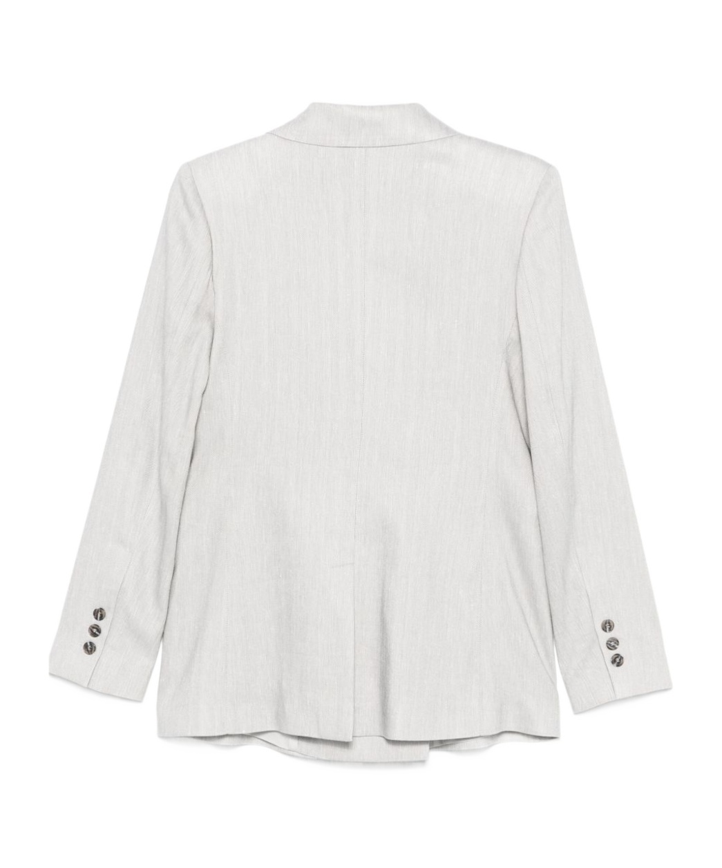 D Exterior Dexterior Double-breasted Textured Blazer With Classic Lapel In White