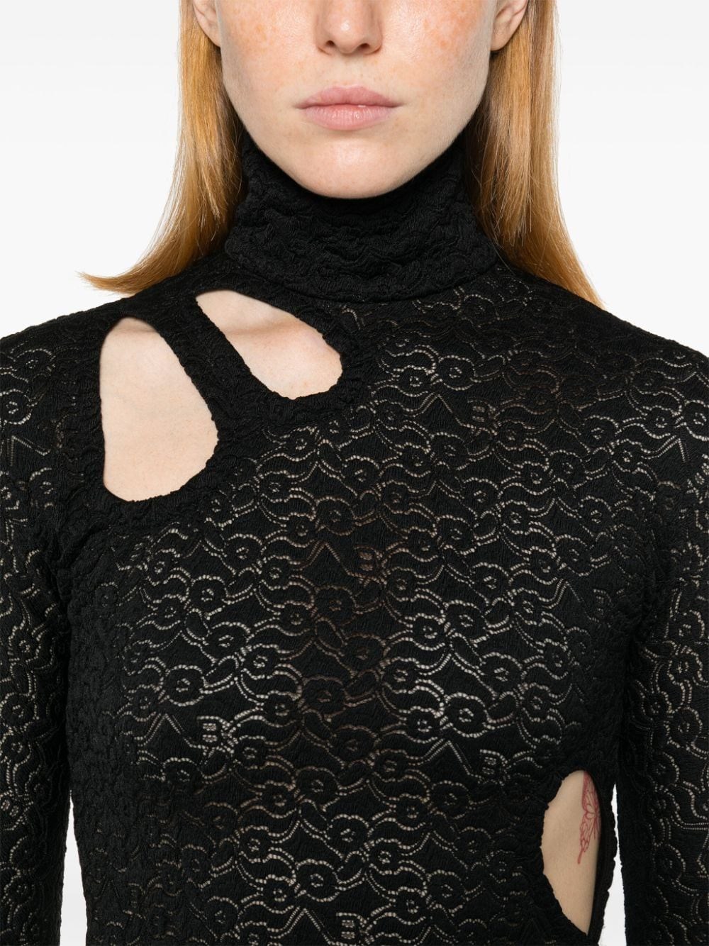 VICTORIA BECKHAM FLORAL-EMBROIDERY DRESS