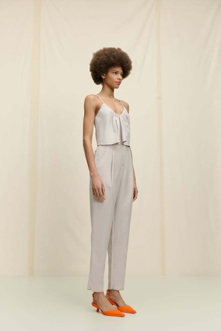 Shop Dorothee Schumacher Logo Casual Pants