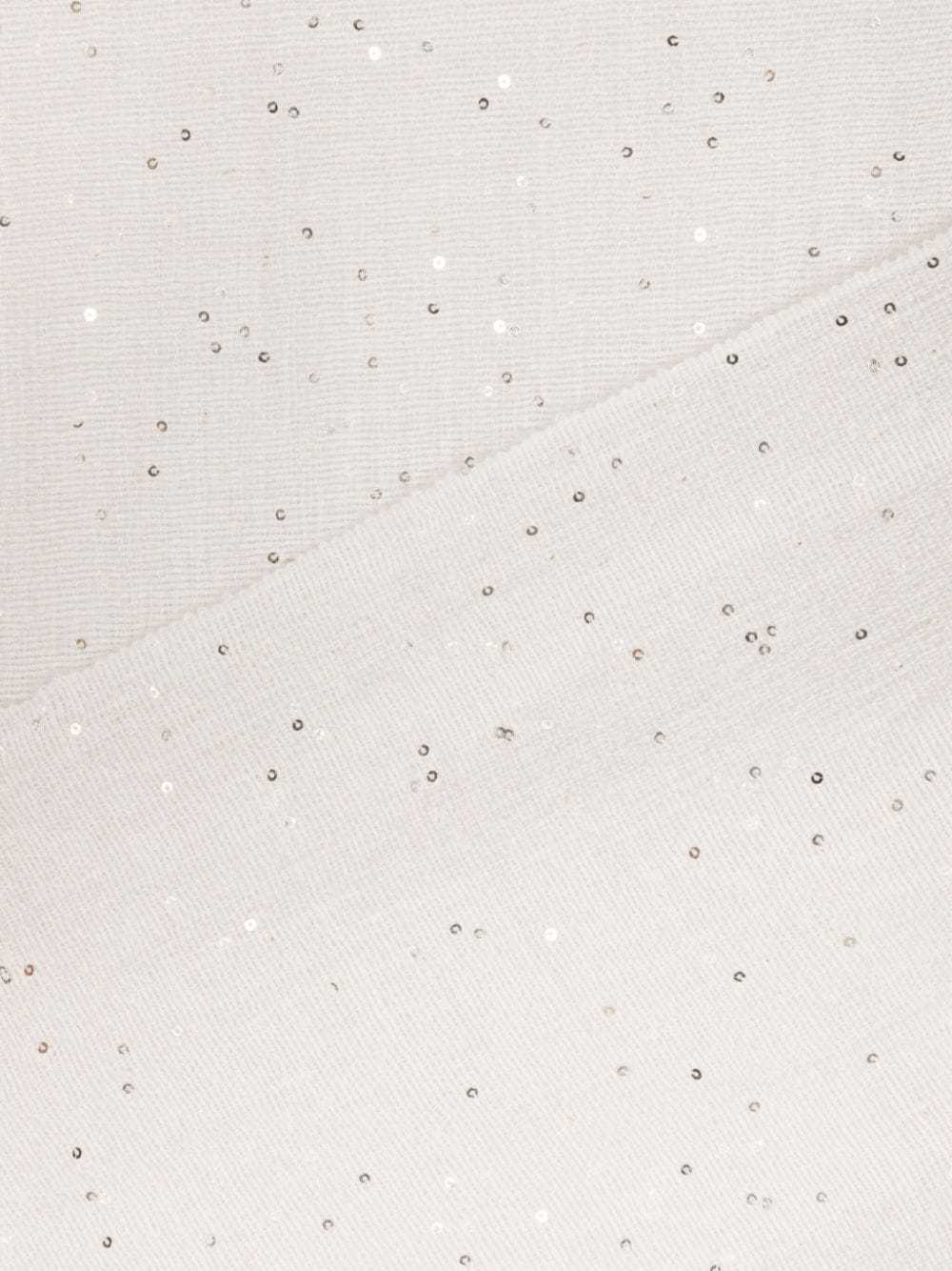 Brunello Cucinelli Sequin-embellished Scarf In White