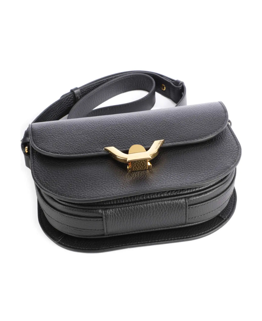 Shop Coccinelle Small Dew Shoulder Bag In Black
