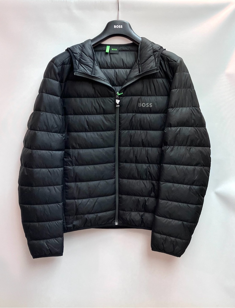 Hugo Boss Calanos Lightweight Puffer Jacket In Black
