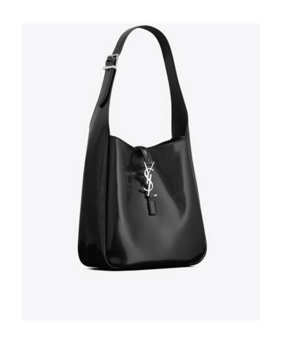 Saint Laurent Le 5 À 7 Soft Small In Spazzolato-effect Textile In Black