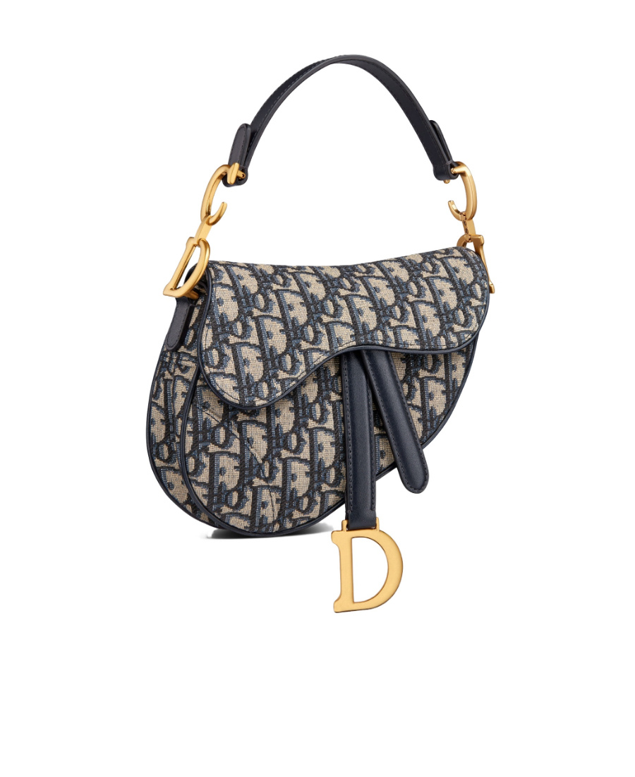 Dior Saddle Mini Shoulder Bag In Black