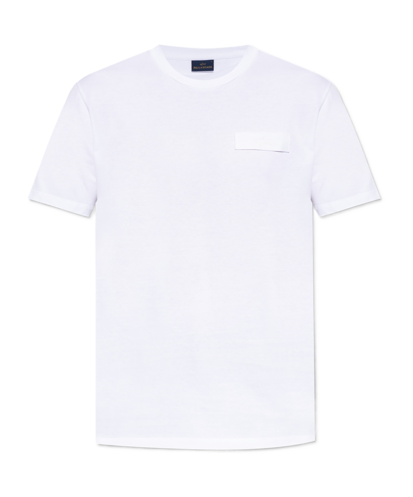 Shop Paul & Shark Logo-embroidered T-shirt In White