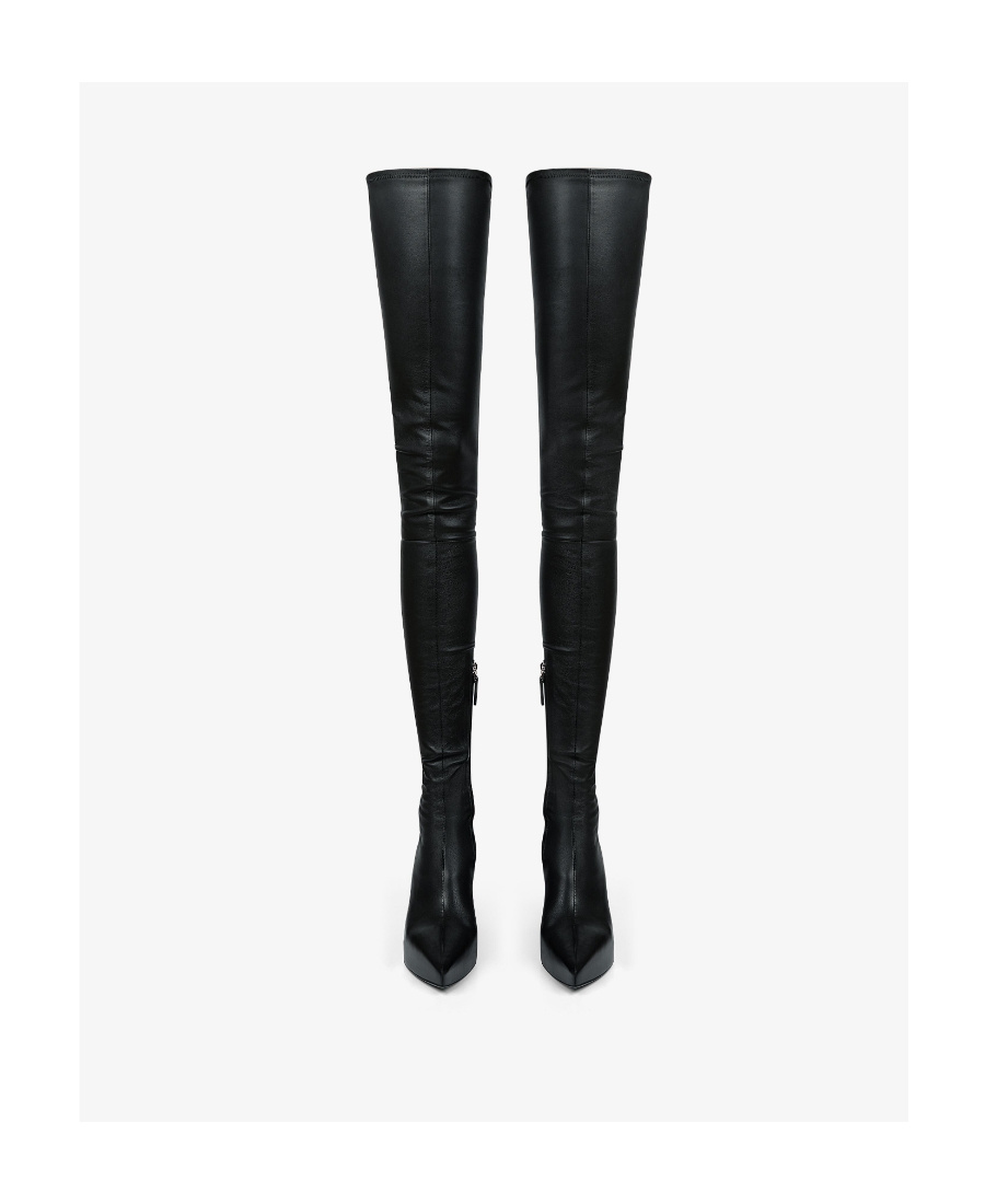 Givenchy Elevated Over-the-knee Wedge Boots In Black