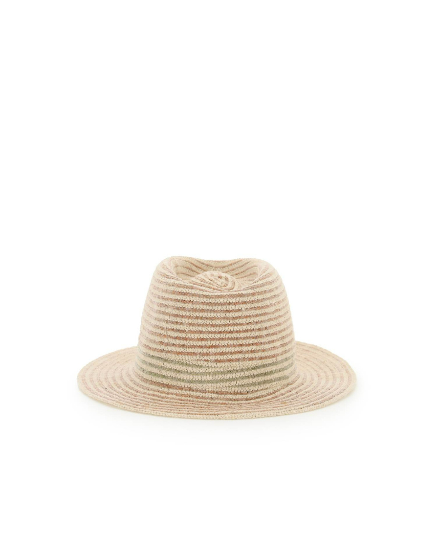 MAISON MICHEL LOGO WEAVES WIDE-BRIMMED HAT 
