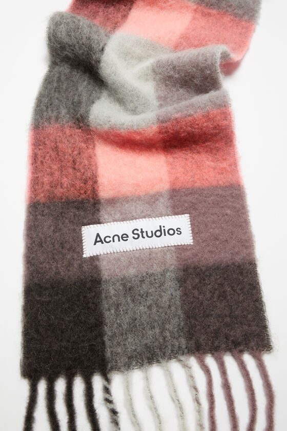 Acne Studios Vally Checked Alpaca-blend Scarf In Multicolor