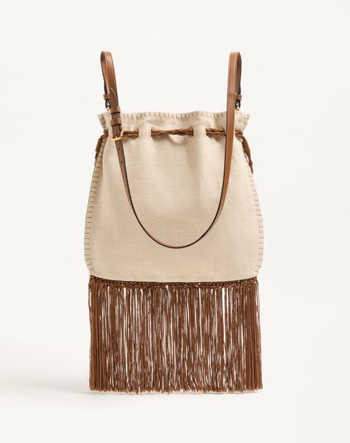 Valentino Patterned Shoulder Bag In Brown