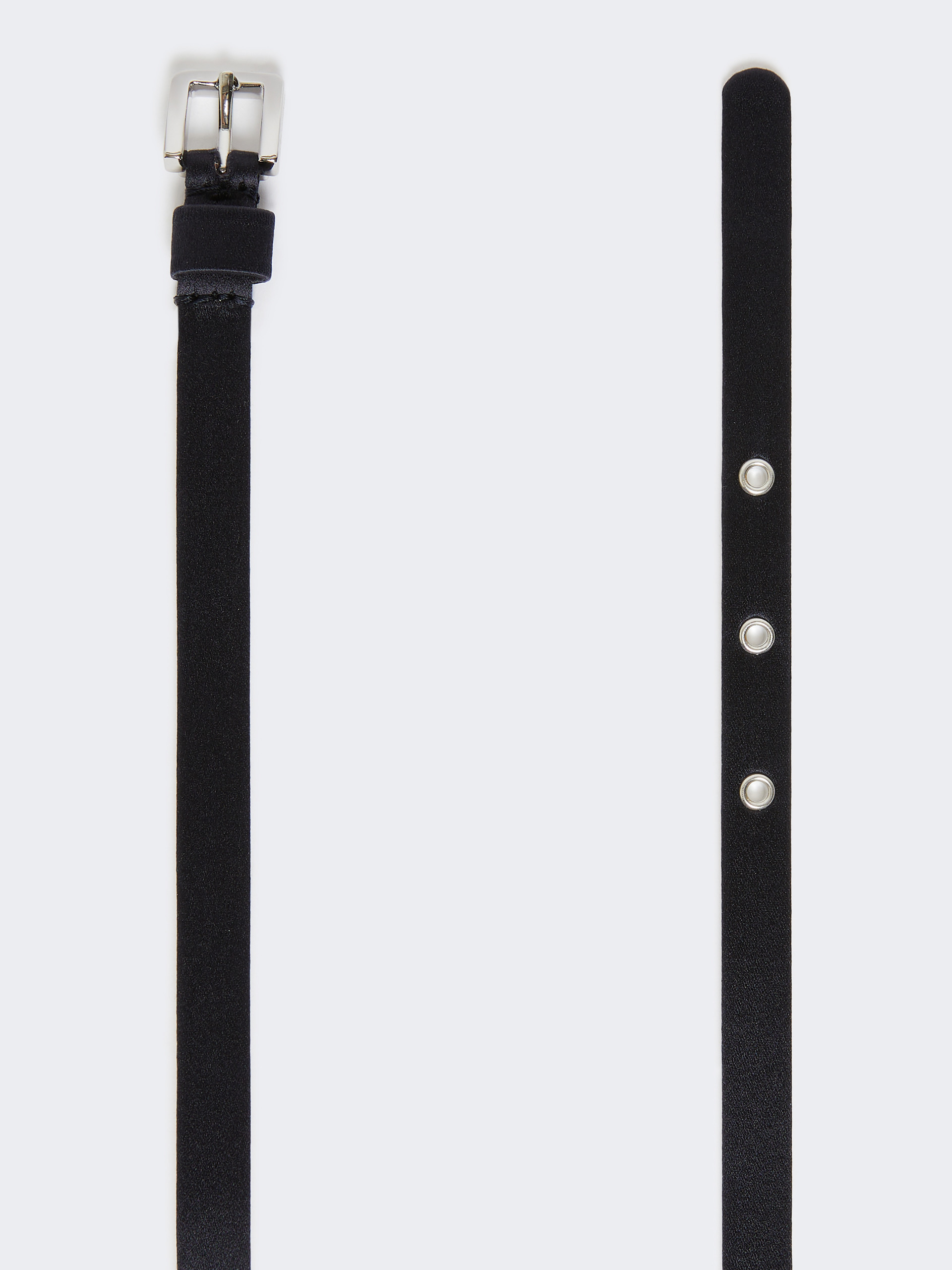 Max Mara Bejewelled Satin Belt In Blue