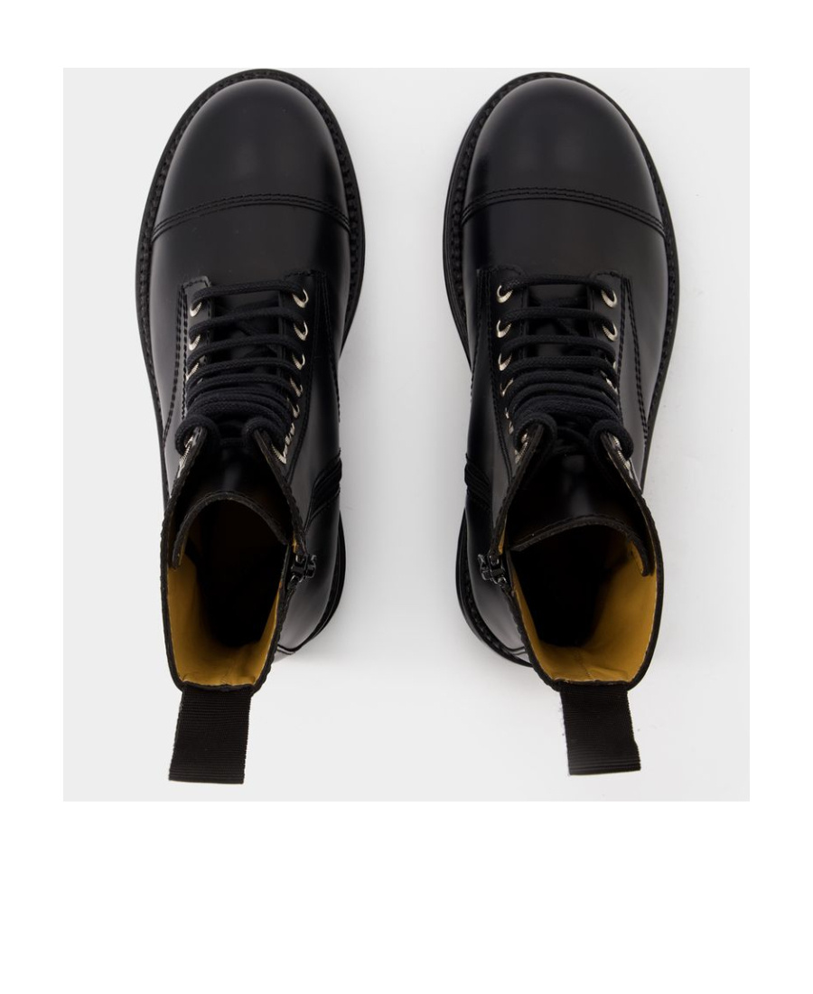 Shop Toga Stud-embellished Leather Boots In Black