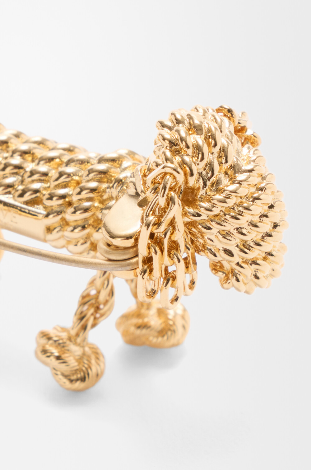 Loewe Sausage Dog Brooch In Gold