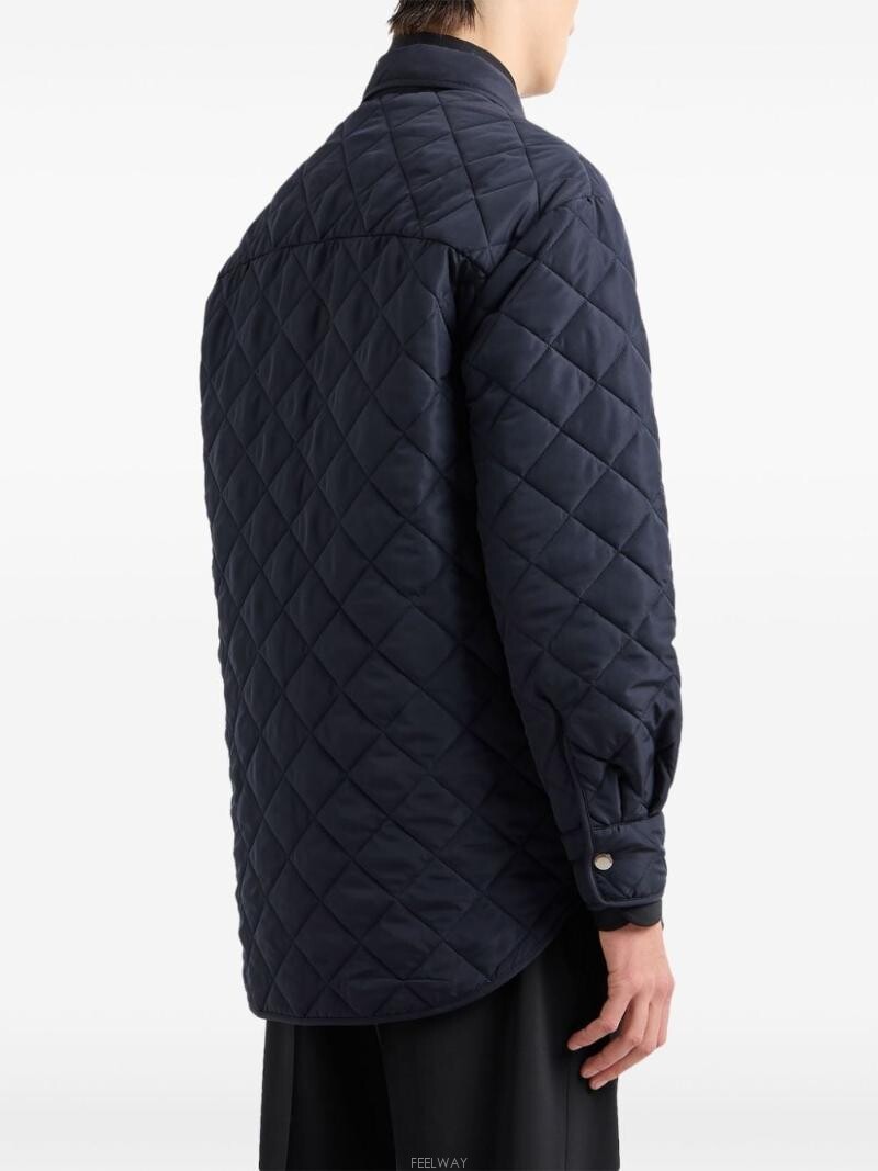 Emporio Armani Diamond-quilted Jacket In Black