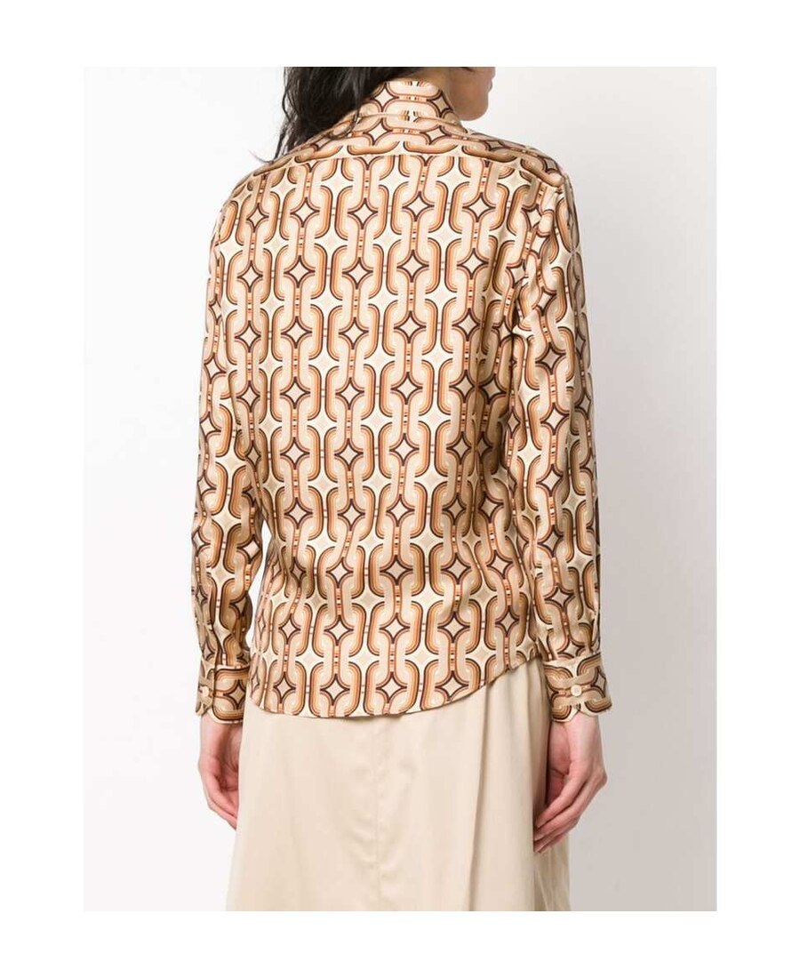 Celine Silk Multi-color Printed Shirt