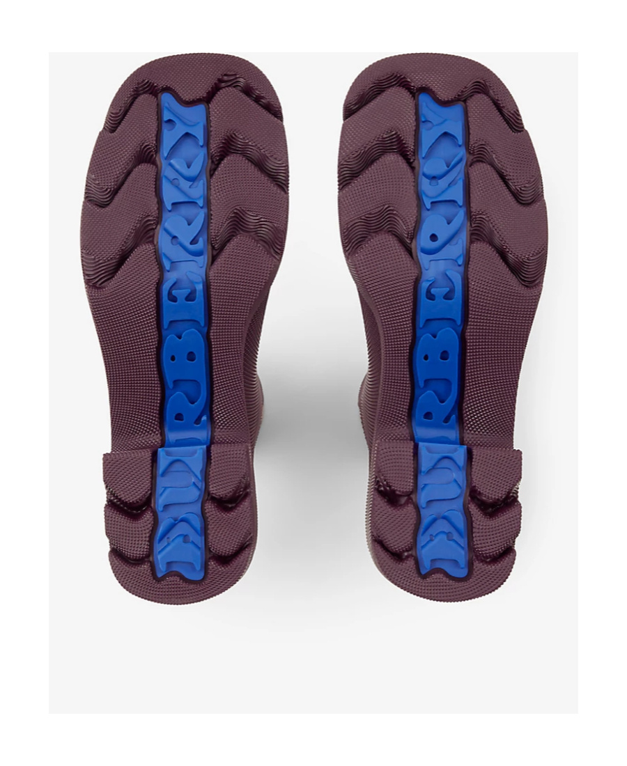 Burberry 70mm Round-toe Slip-on Boots In Purple