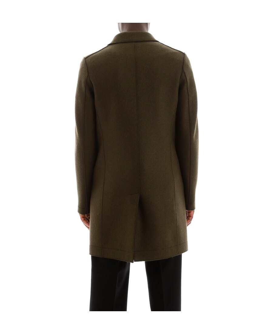 Harris Wharf London Single-breasted Virgin-wool Coat In Black