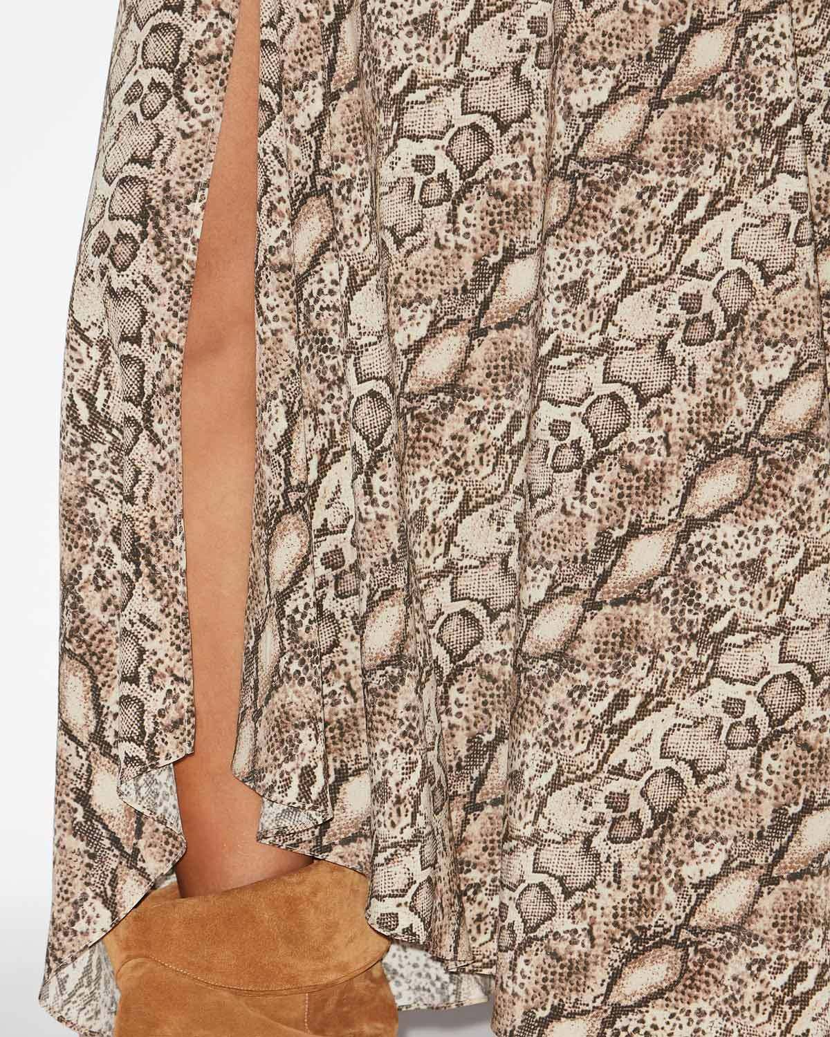 Isabel Marant Sakura Snakeskin-print A-line Maxi Skirt In Nude