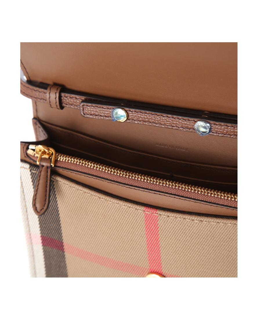 Burberry Hamshire House Checked Shoulder Bag In Brown
