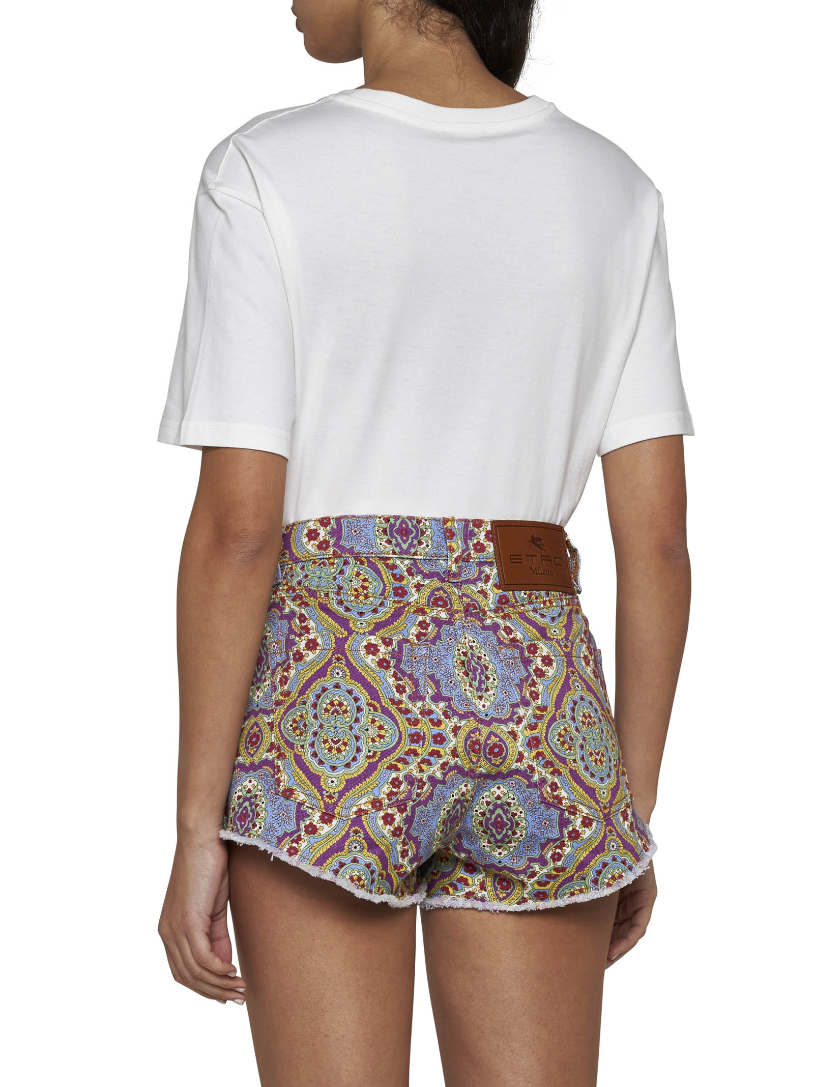 Etro Allover Printed Shorts In Multicolor