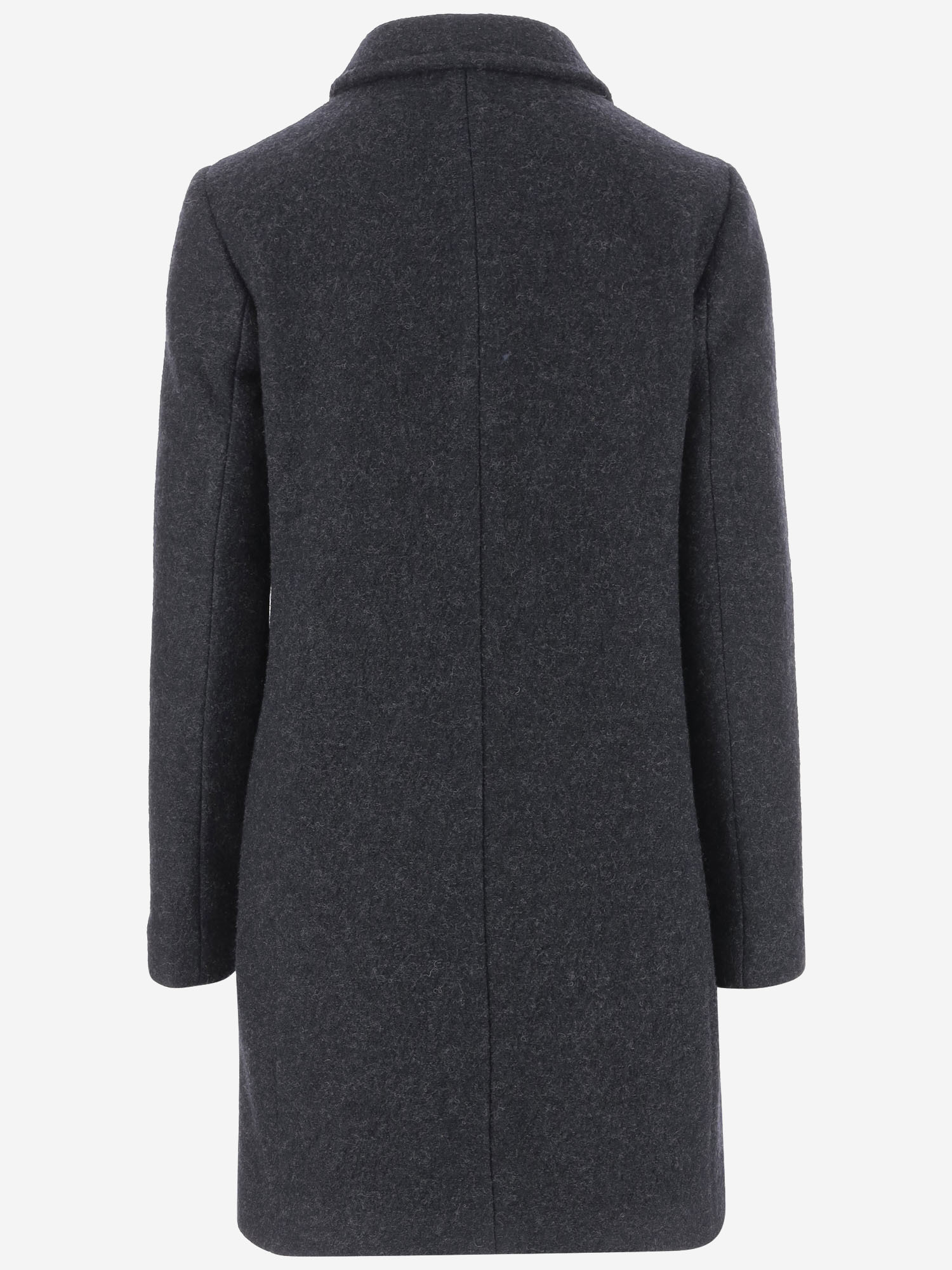 Aspesi Double-breasted Coat In Black