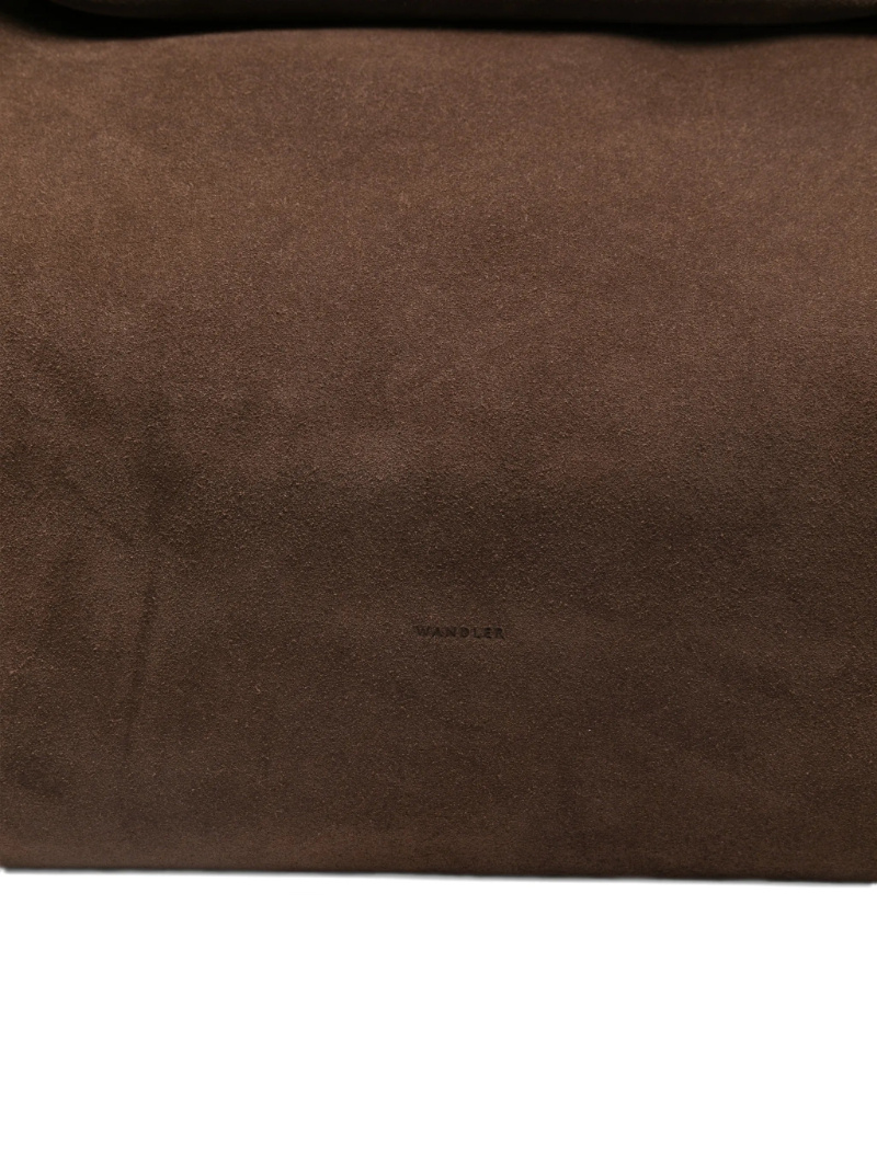 Wandler Penelope Suede Shoulder Bag In Brown