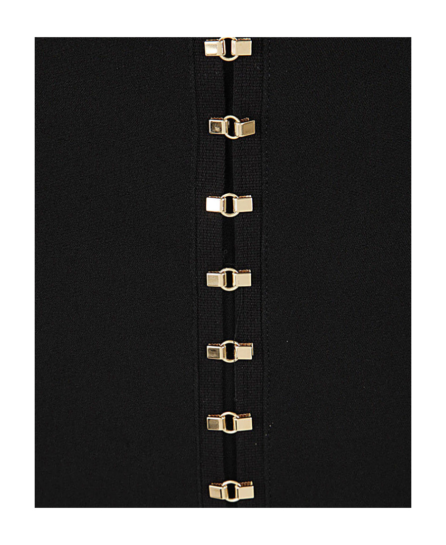 Blumarine Fitted Knit Skirt In Black