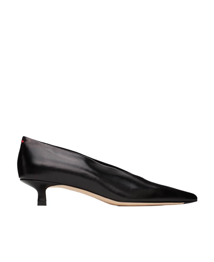 Aeyde Clara Pointed-toe Leather Pumps In Black