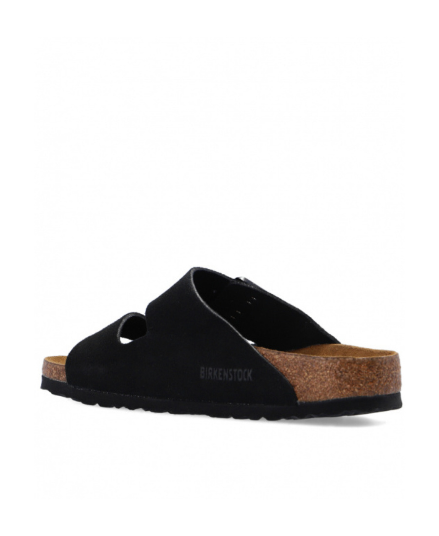 Birkenstock Soft Footbed Arizona Slides In Black