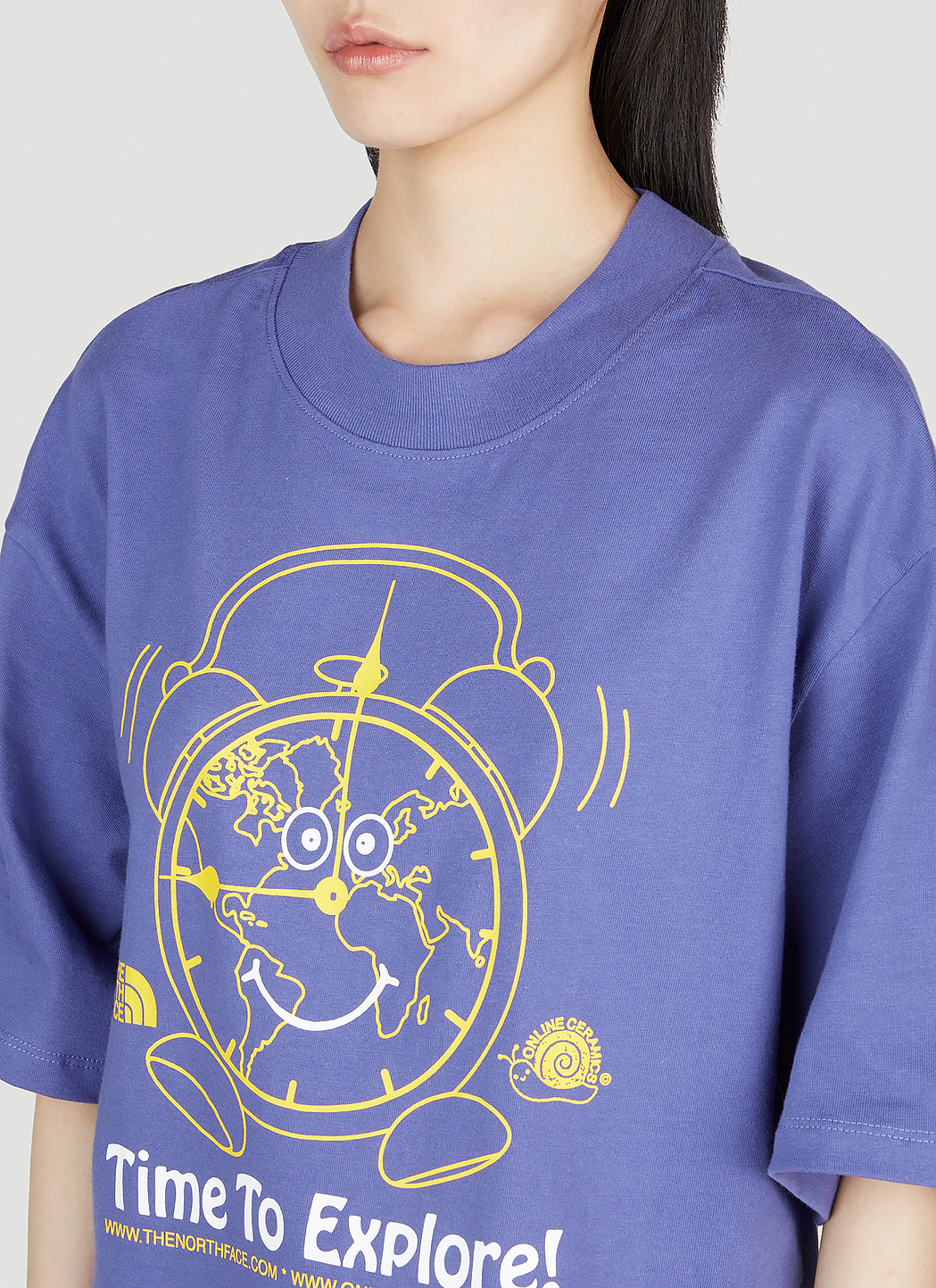 THE NORTH FACE THE NORTH FACE X ONLINE CERAMICS GRAPHIC-PRINTED CROPPED T-SHIRT