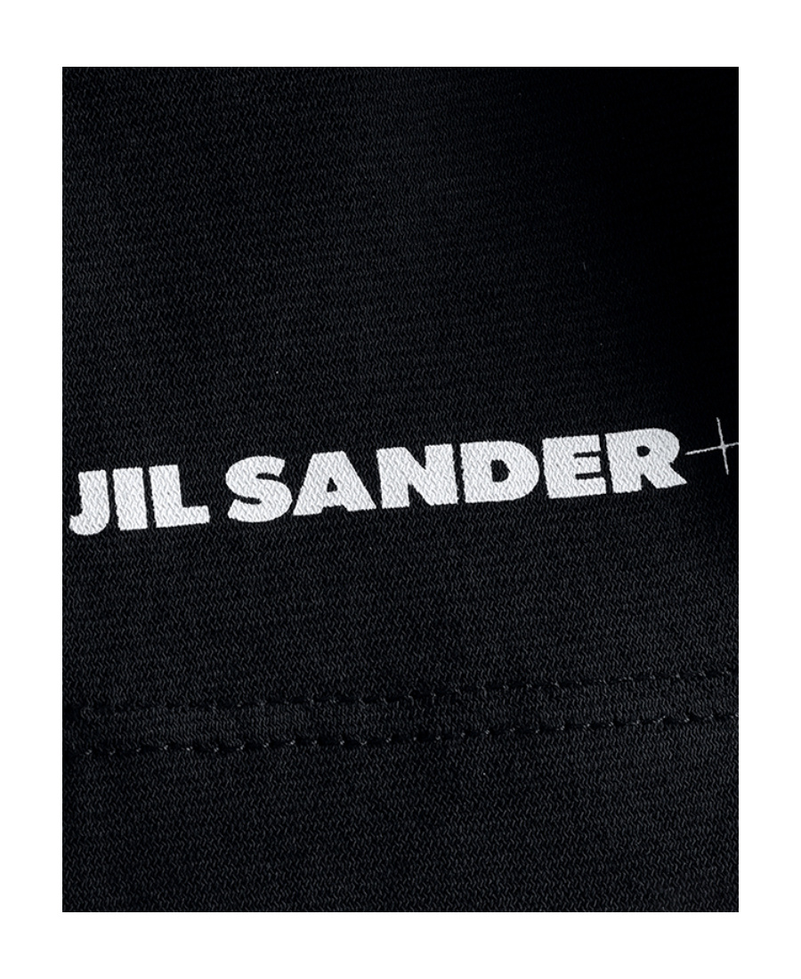 Jil Sander Logo-print Hem T-shirt In Black