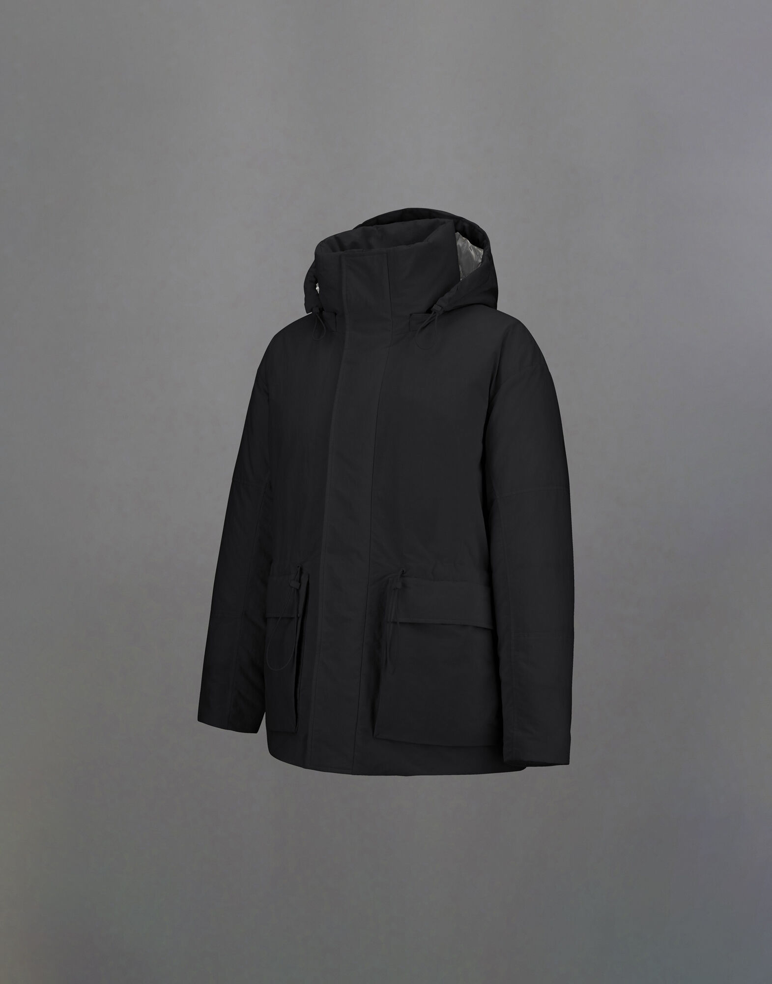 Herno Long-sleeved Parka In Black