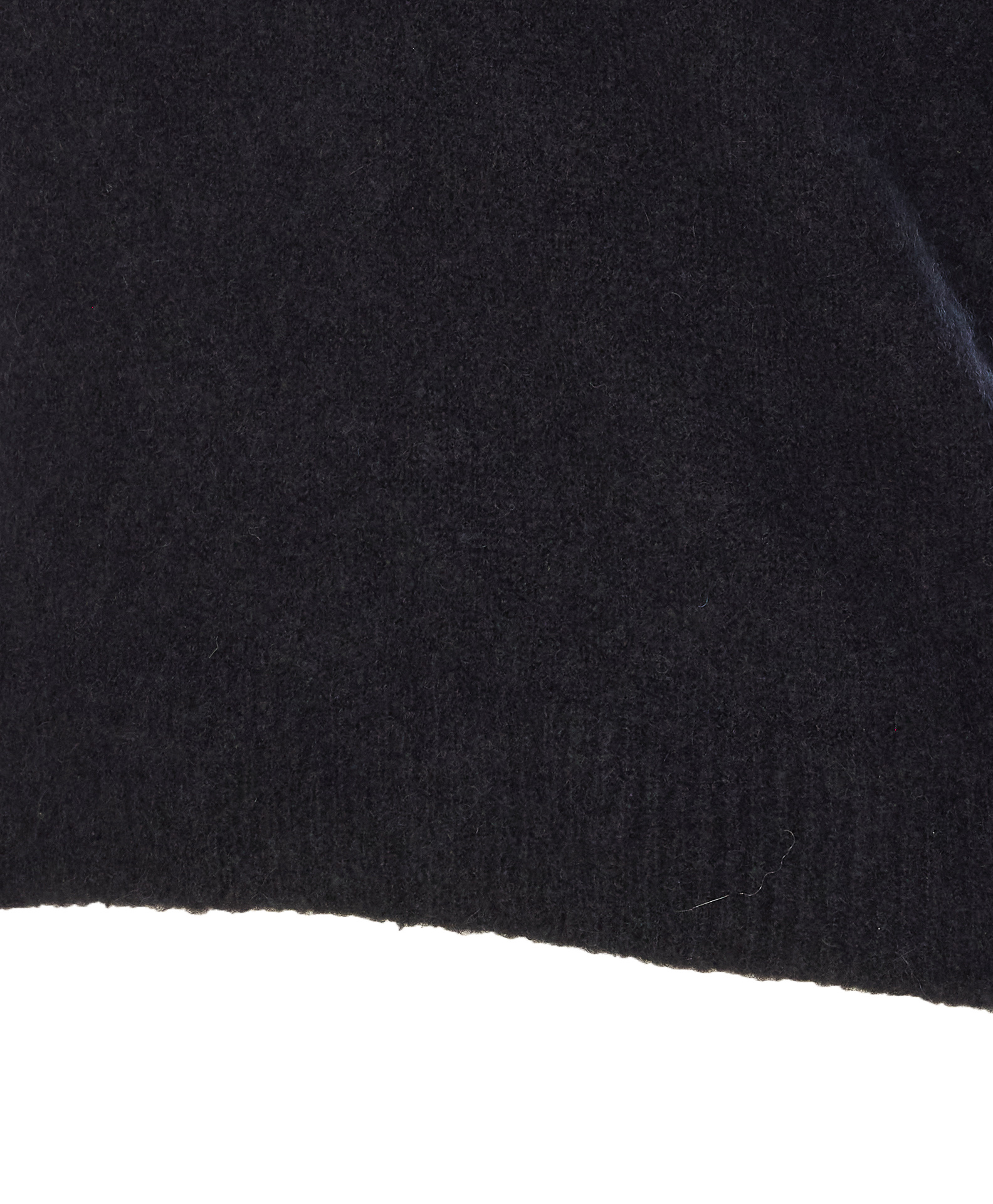 Roberto Collina Ribbed Hem Long Sleeve Crewneck Sweater In Black