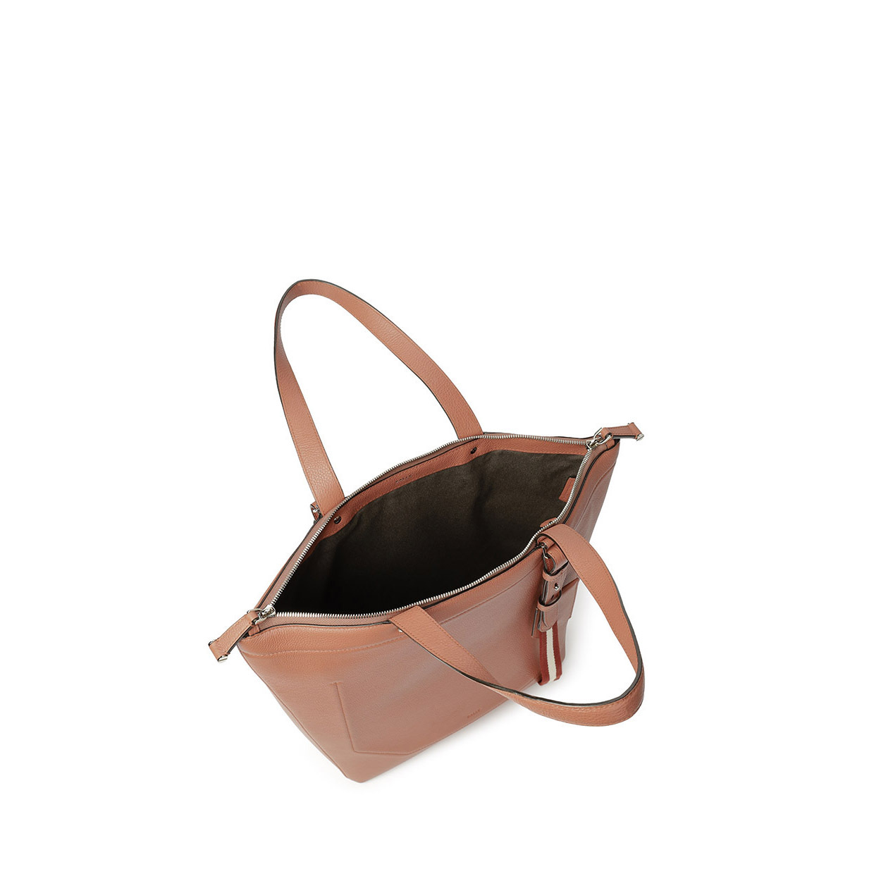 Bally Logo Details Handbag In Brown