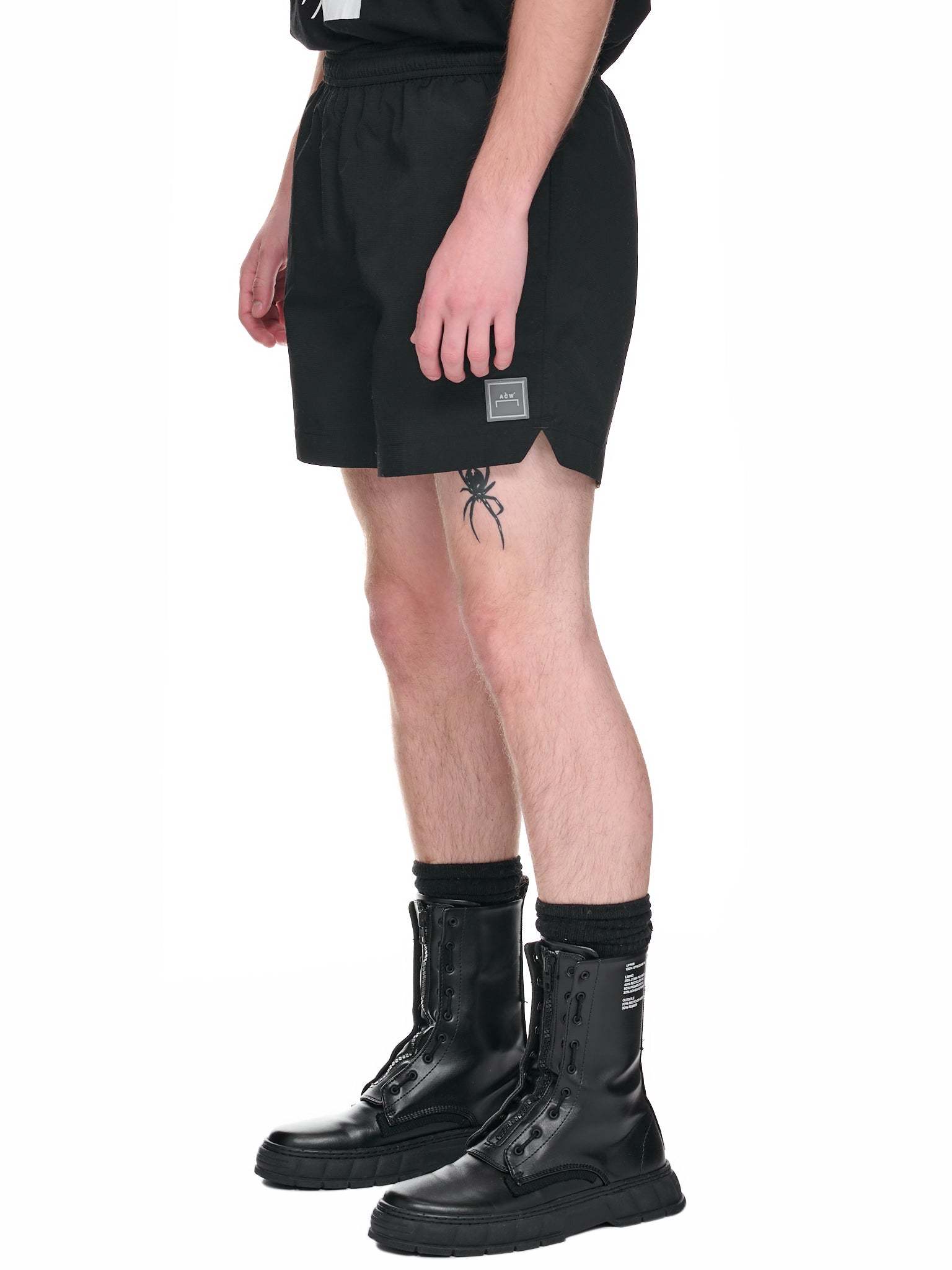 A-cold-wall* Logo-patch Swim Shorts In Black