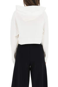 Alessandra Rich Embellished Logo Hoodie In Neutral
