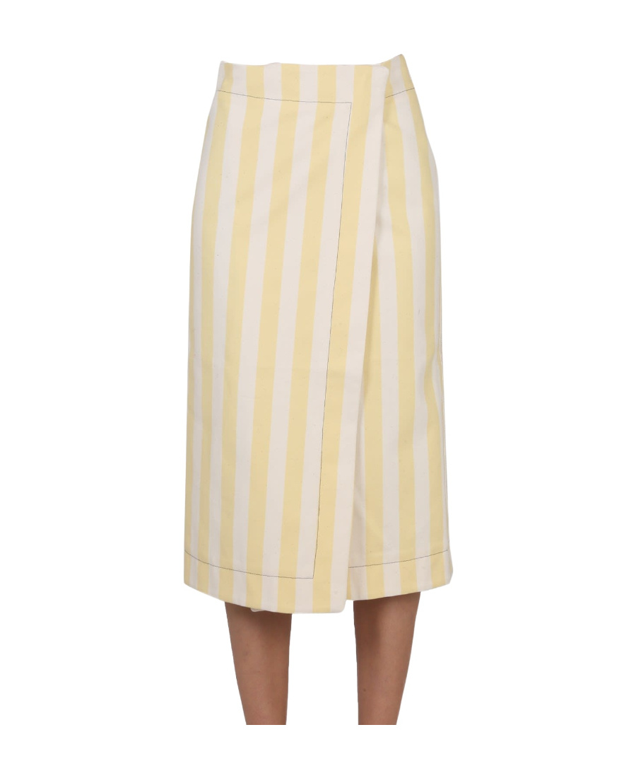 Sunnei Striped Pattern Skirt In Nude