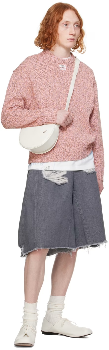 Ader Error Long-sleeved Sweater In Pink