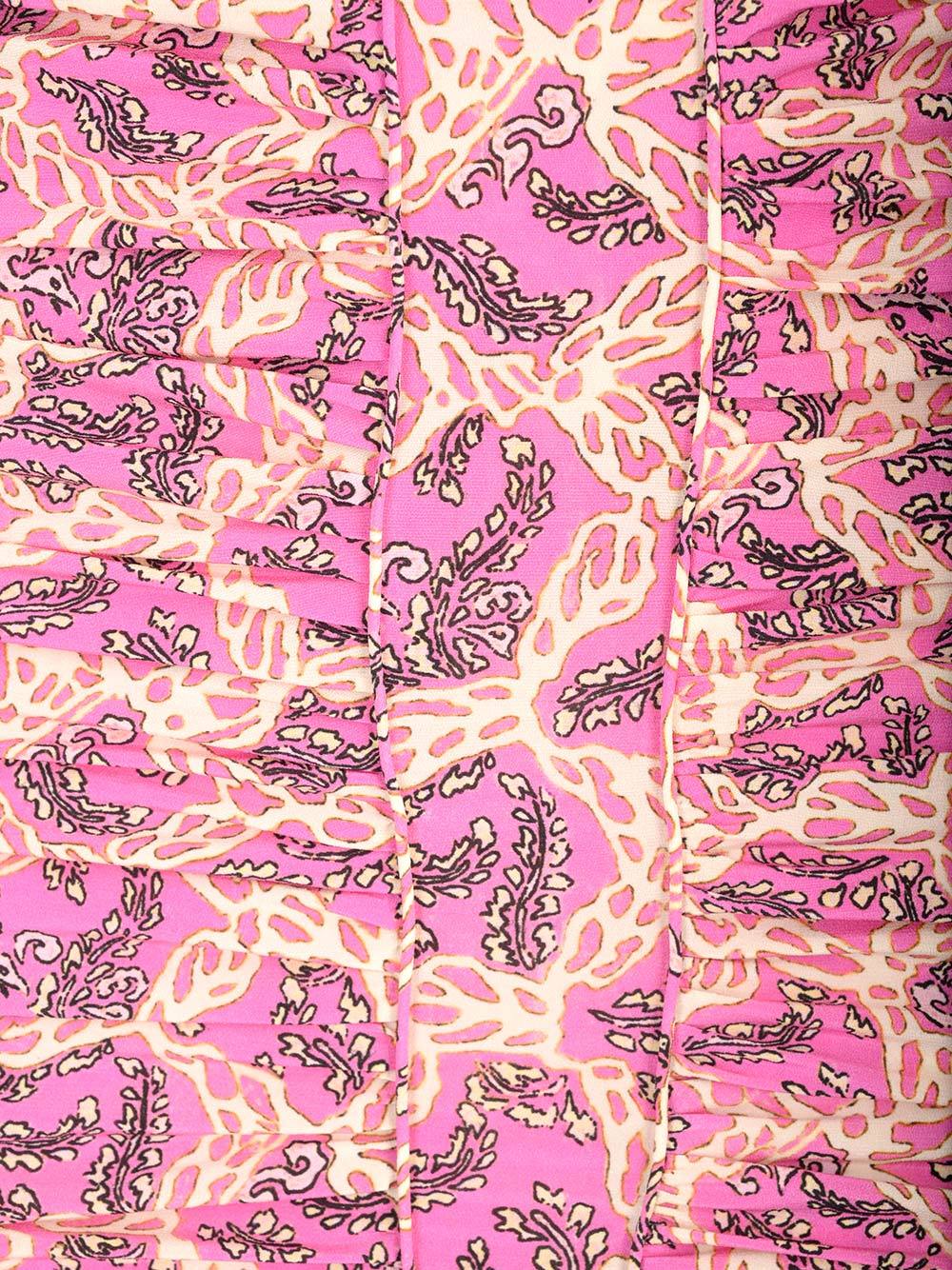 Isabel Marant Milendi Gathered Mini Skirt With Ruuffles In Pink
