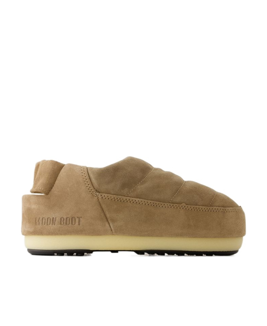 Moon Boot Evolution Sandals - - Suede - Sand In Brown