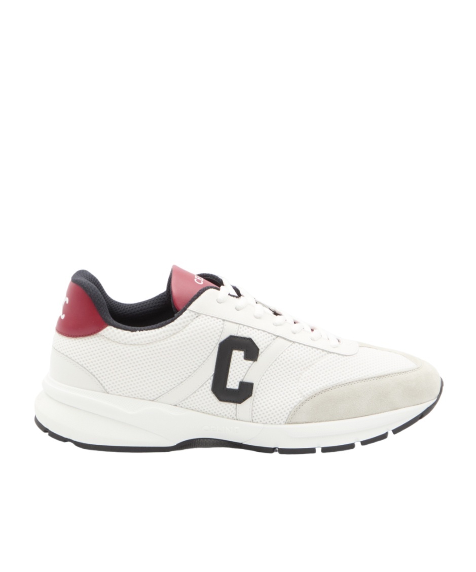 Celine Cr-02 Lace-up Sneakers In White