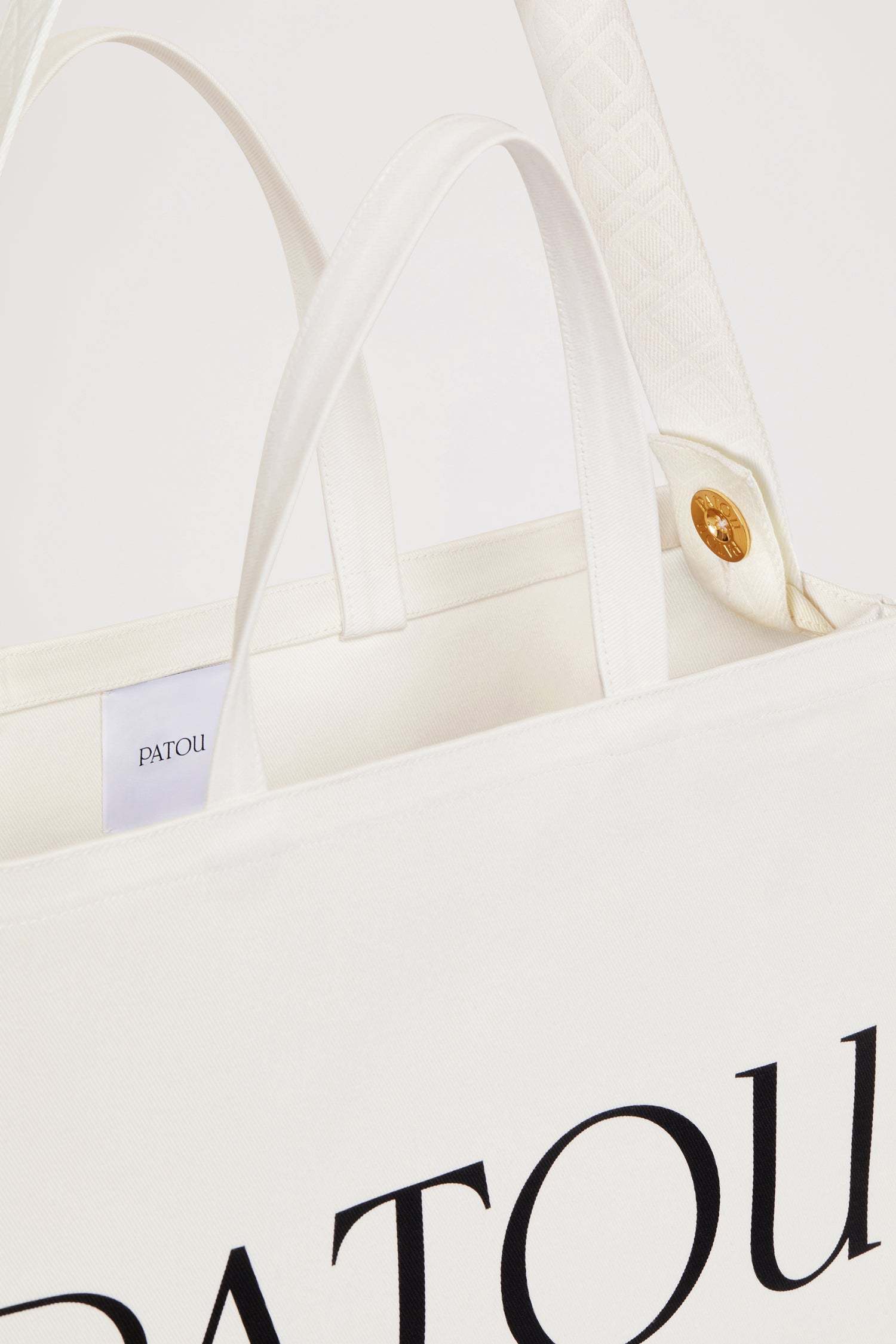 Patou Logo-embroidered Canvas Tote Bag In White