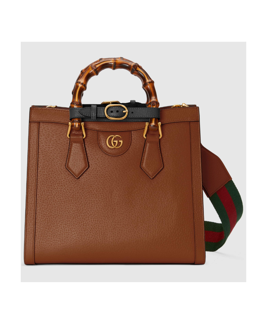 Gucci Diana Bamboo Handle Shopping Bag In Brown