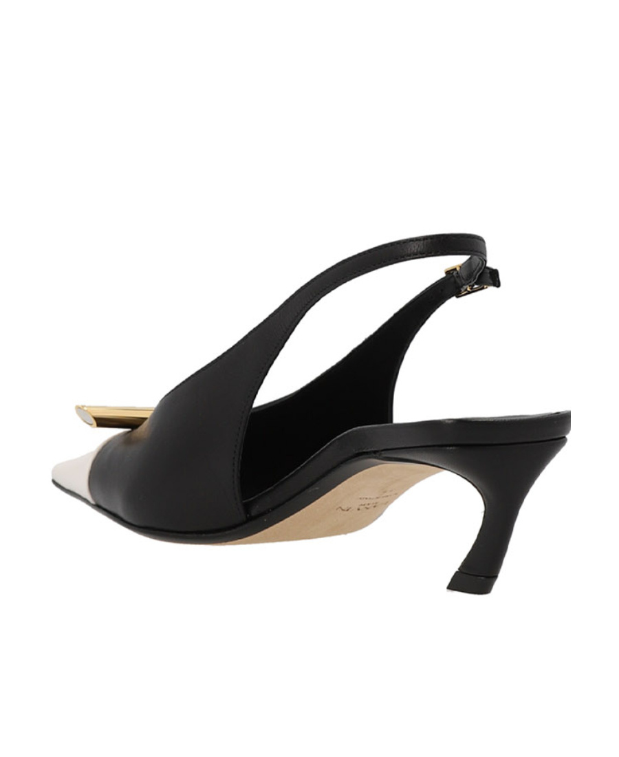 Lanvin Black Slingbacks Heels In Black