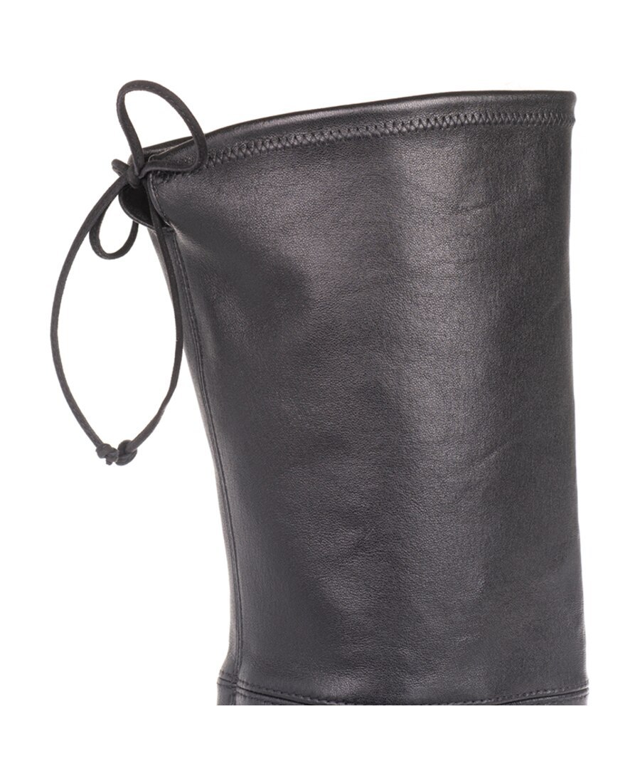 Stuart Weitzman Black Lace-up Boots In Black