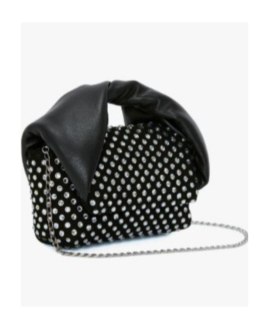 Shop Jw Anderson Mini Twister Crystal Bag In Black