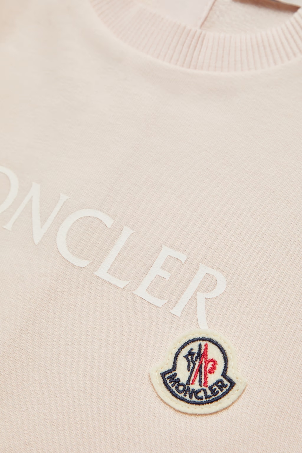Moncler Long-sleeved Jumpsuit In Pink