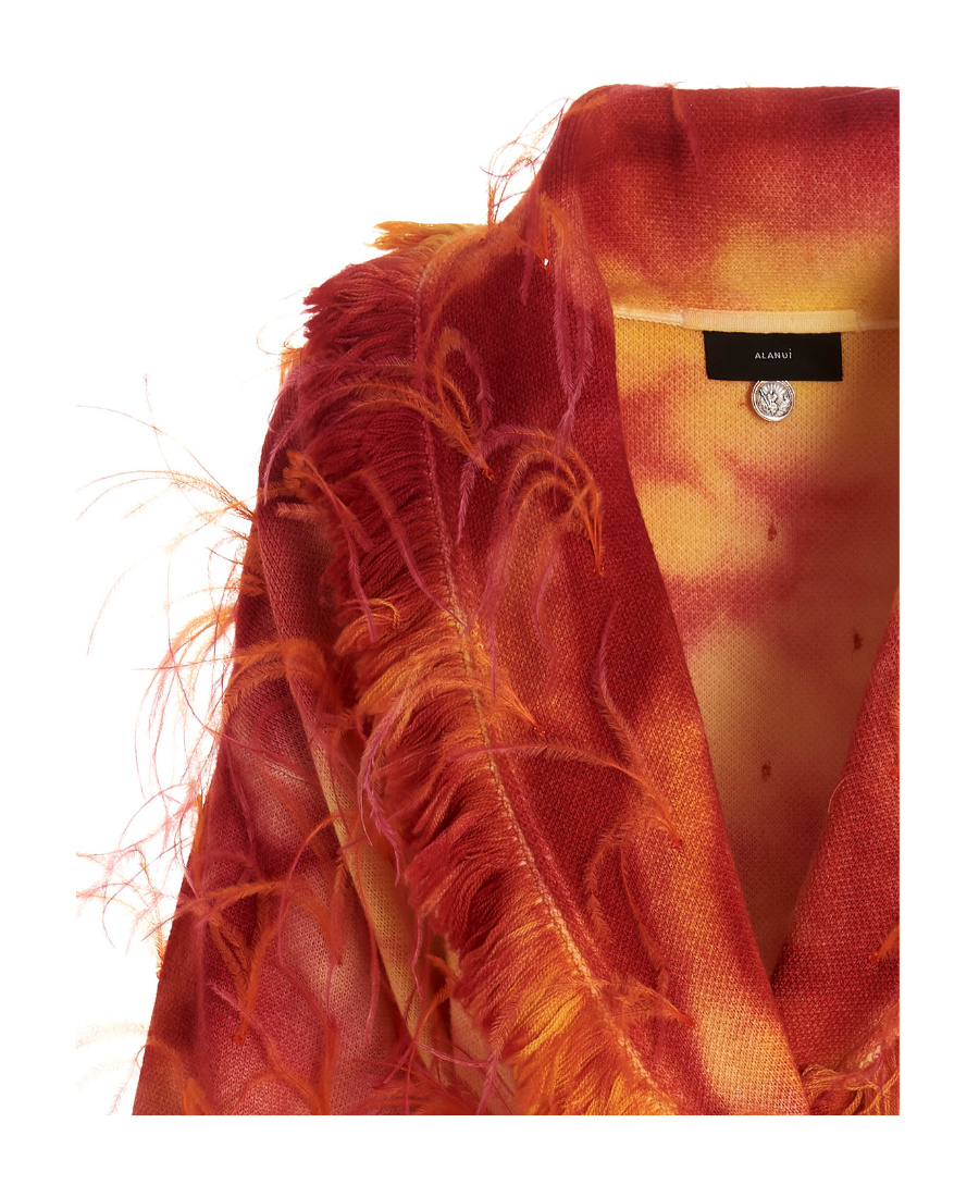 Alanui Fringe-detail Wool Blazer In Red