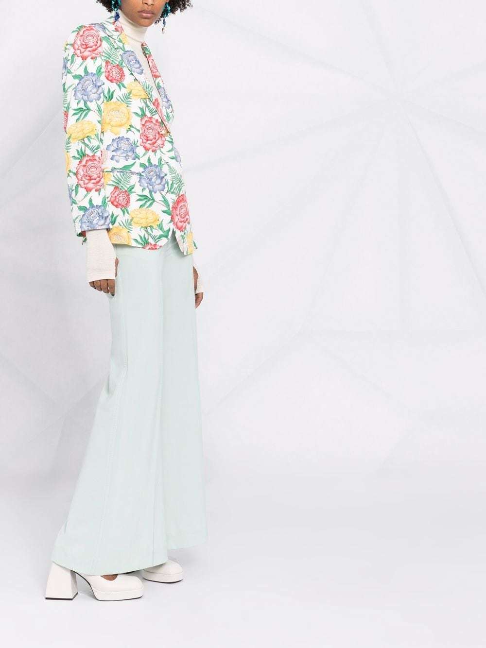 Ferragamo Long Sleeved Suit Jacket In White