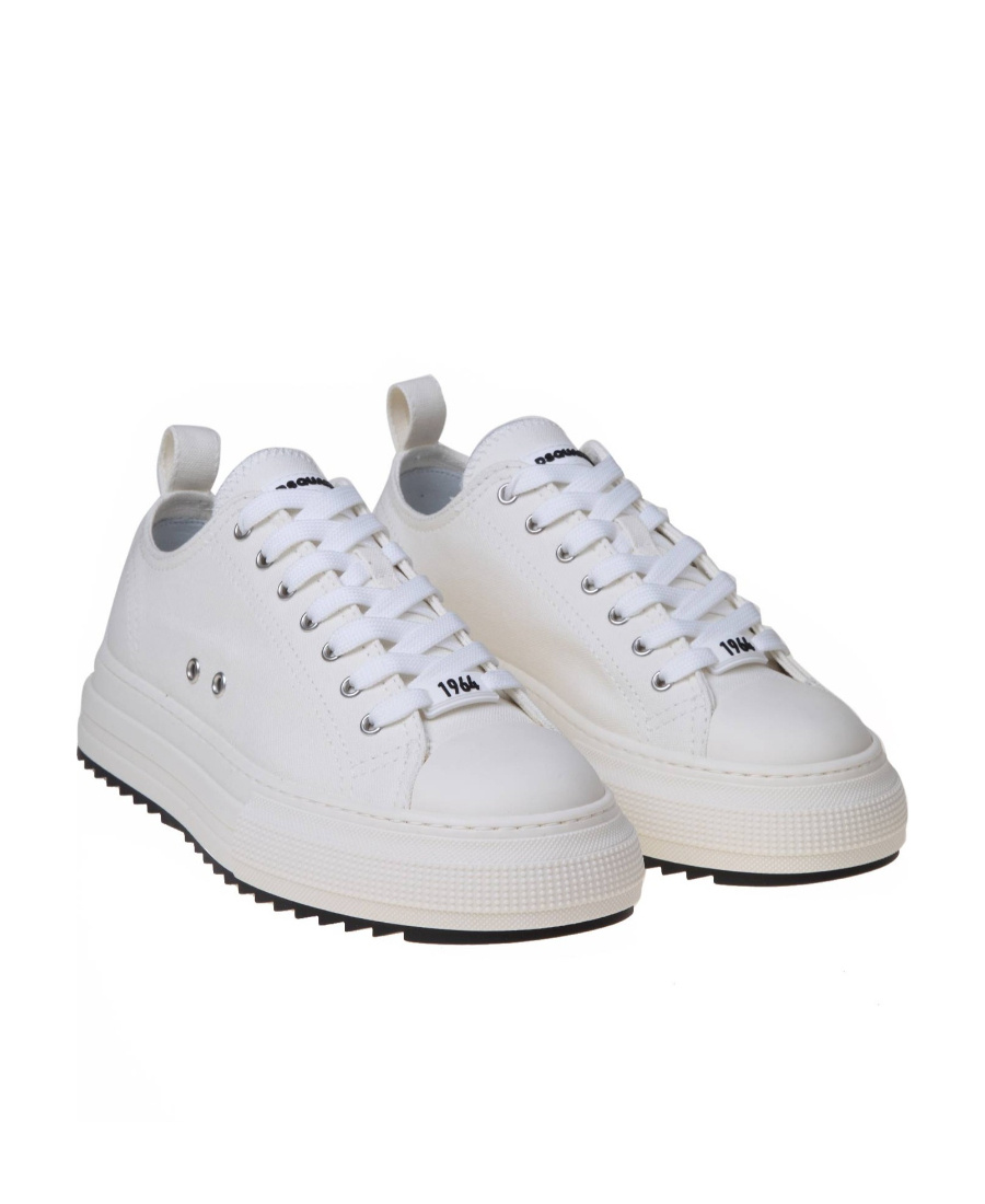 Dsquared2 Man Sneakers White Size 6.5 Textile Fibers In White