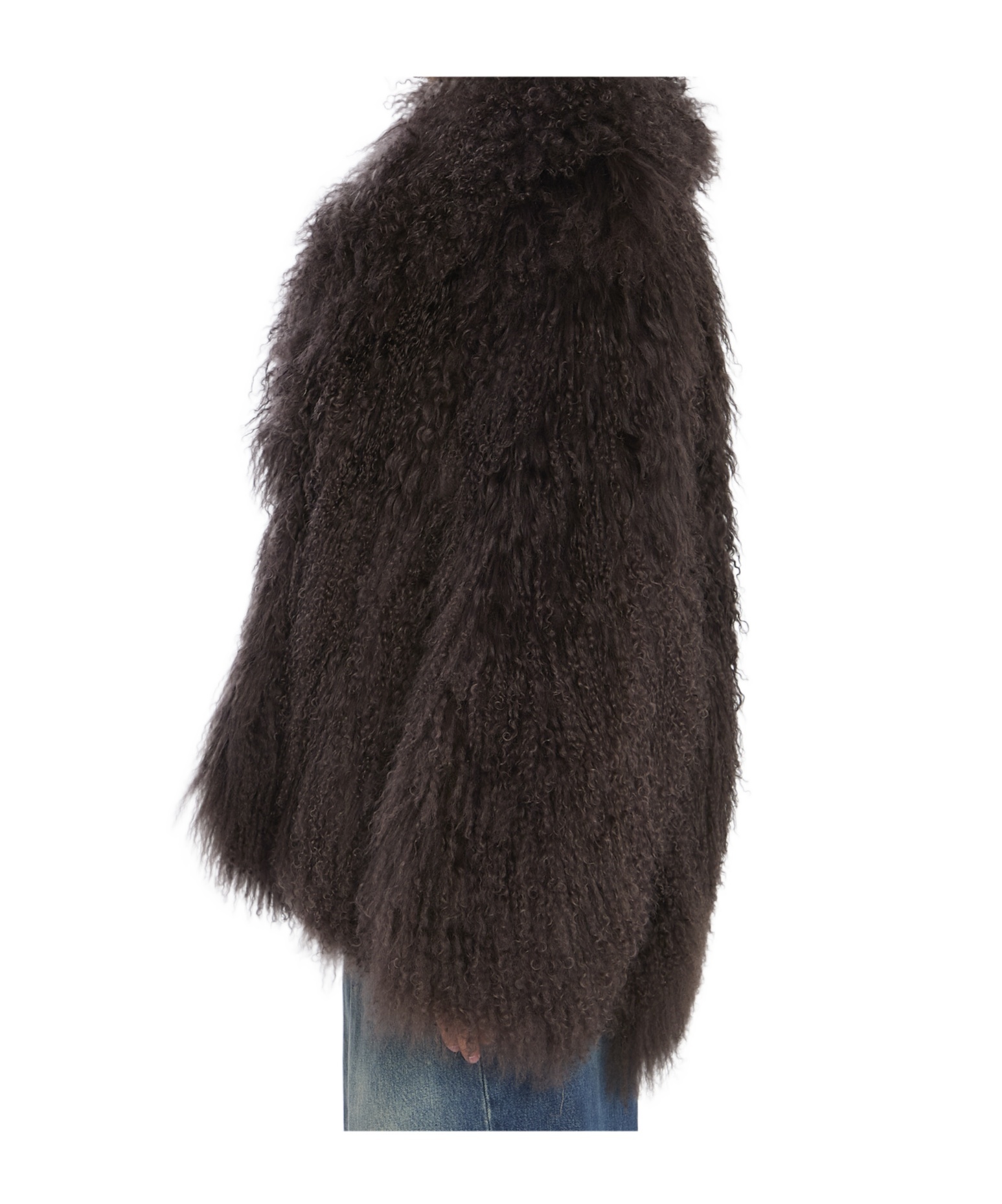 Yves Salomon Long-sleeved Fur In Brown